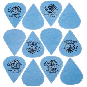 Dunlop Plectrums Tortex Sharp 1,00 12 Bleu