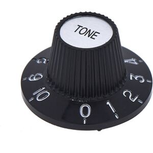 Harley Benton Parts Guitar Tone Knob CH Noir avec indications chrom