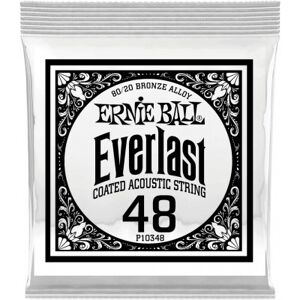 Ernie Ball Cordes folk à l'unité/ EVERLAST COATED 80/20 BRONZE 48 - Publicité