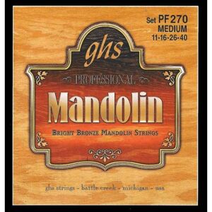 Ghs Cordes pour mandoline/ MANDOLINE BRIGHT BRONZE MEDIUM 11-16-26-40