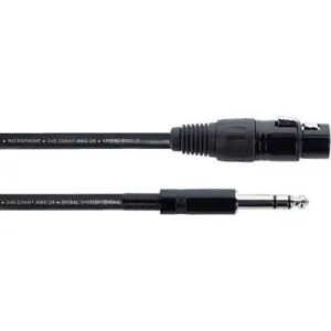 Cordial Cables XLR et jack symetrique/ CBLE AUDIO XLR FEMELLE / JACK STRO - 50 CM