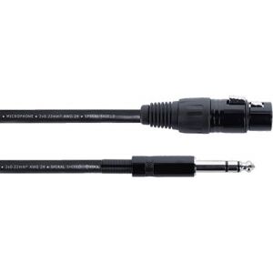 Cordial Cables XLR et jack symetrique/ CBLE AUDIO XLR FEMELLE / JACK STRO - 1,5 M