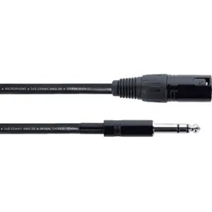 Cordial Cables XLR et jack symetrique/ CBLE AUDIO XLR MLE / JACK STRO - 1 M