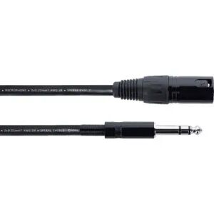 Cordial Cables XLR et jack symetrique/ CBLE AUDIO XLR MLE / JACK STRO - 6 M