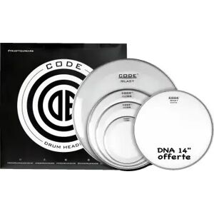 Code Drum Head Pack de peaux/ FULL PACK RESO RING CLEAR 10/12/14/20 + 14 DNA SABLEE