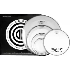 Code Drum Head Pack de peaux/ FULL PACK RESO RING CLEAR 10/12/16/22 + 14 DNA SABLEE