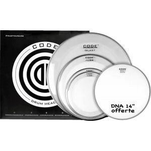 Code Drum Head Pack de peaux/ FULL PACK RESO RING CLEAR 12/13/16/22 + 14 DNA SABLEE