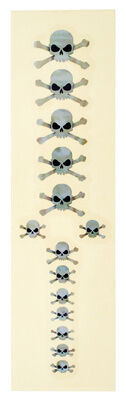 Jockomo Skull Sticker White Pearl Nacre blanche