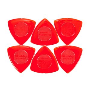 Dunlop Stubby Triangle 1.50 6 Pack Red