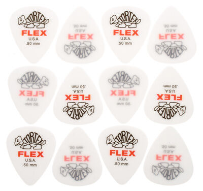 Dunlop Tortex Flex Picks 0,50 12 White