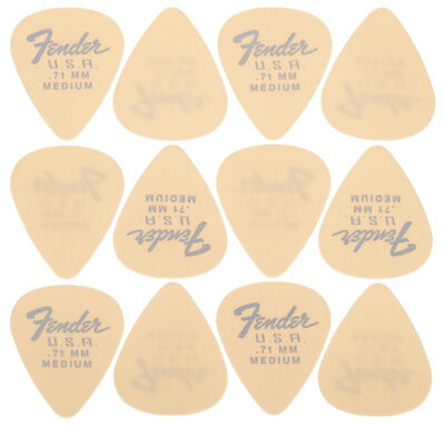 Fender 351 Dura-Tone Picks OLY Olympic White
