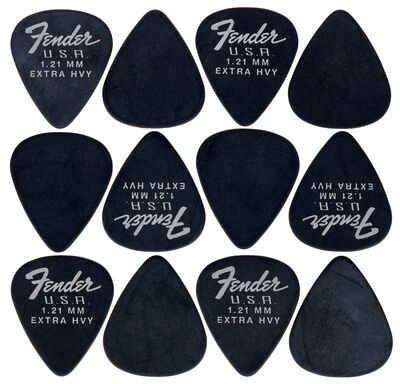 Fender 351 Dura-Tone Picks BLK Black