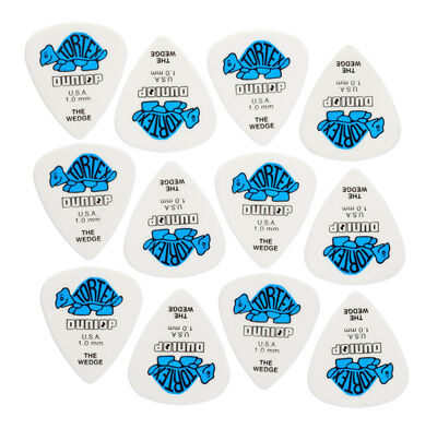 Dunlop Plectrums Tortex Wedge 1,00 Set mit 12 Stück