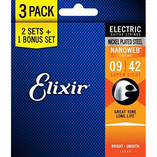 Elixir Electric, 3 sets in een verpakking Verpakking van 3 stuks. 9-42