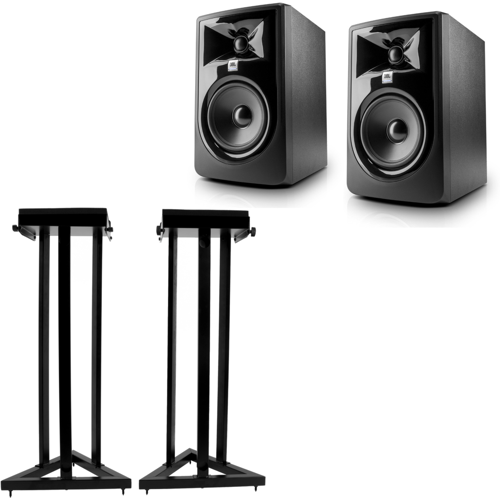 JBL 305P MK2 + monitorstatieven