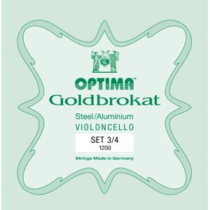 OPTIMA G.1200.3.4 Goldbrokat Cello Set 3/4