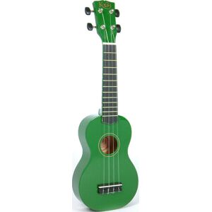 Korala UKS-30-GN soprano ukulele with guitar machine heads, with bag, green