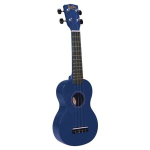 Korala UKS-30-BU soprano ukulele with guitar machine heads, with bag, blue