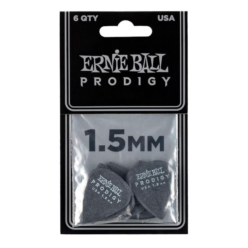 Ernie Ball Eb-9199 Prodigy Pick, Black 1s, 6pk High Performance Guitar Pick