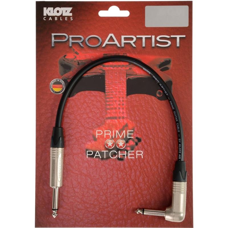 Klotz Pron030pr Pro Artist Ubalansert Gitarkabel M Vinkel Jack 3m