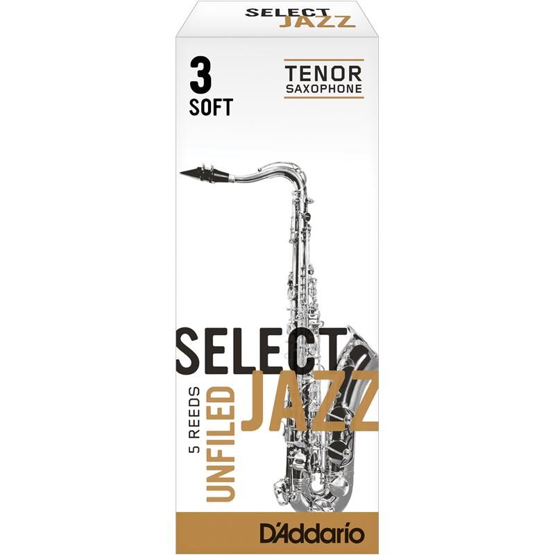 D'Addario Woodwinds D'Addario Select Jazz Unfiled Tenor Sax 3s (Rrs05tsx3s) 5 Pcs.