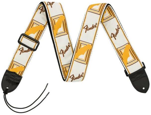 Fender 2" Monogrammed Strap White/brown/yellow