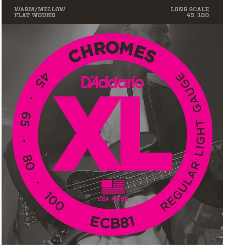 D'Addario Ecb81 Chromes Bass (045-100)