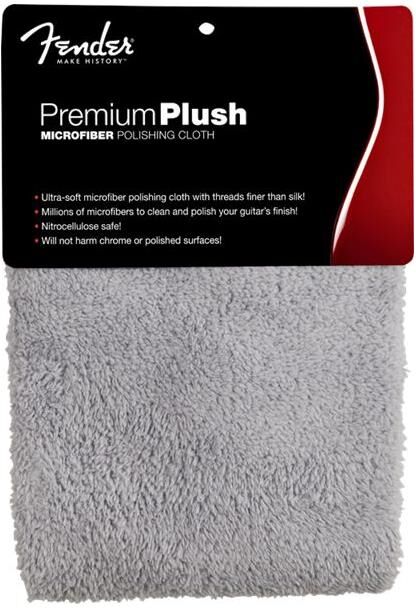 Fender Premium Plush Microfiber Polishing Cloth, Gray