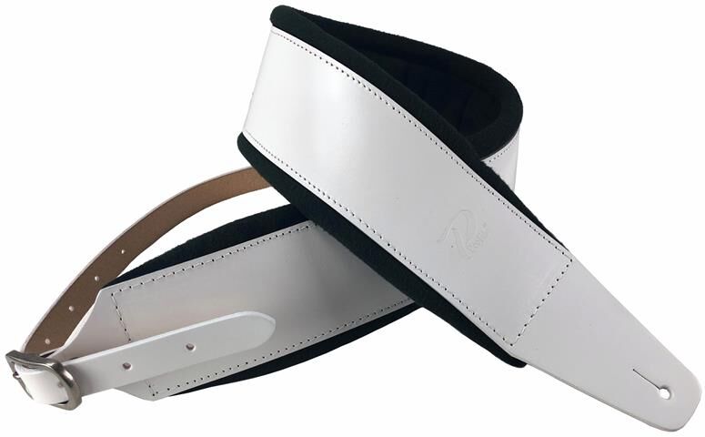 Profile Fpb04 Guitar Strap White Pro Italian Leather