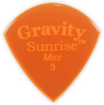 Gravity Guitar Picks Sunrise Standard 3mm Orange Polished (Gsus3p)