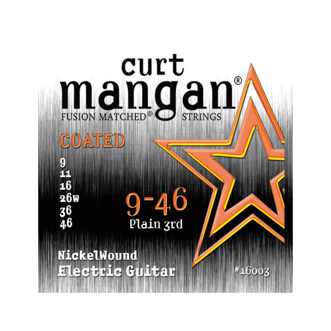 119 Curt Mangan 16003 Coated Nickel Wound el-gitarstrenger 009-046