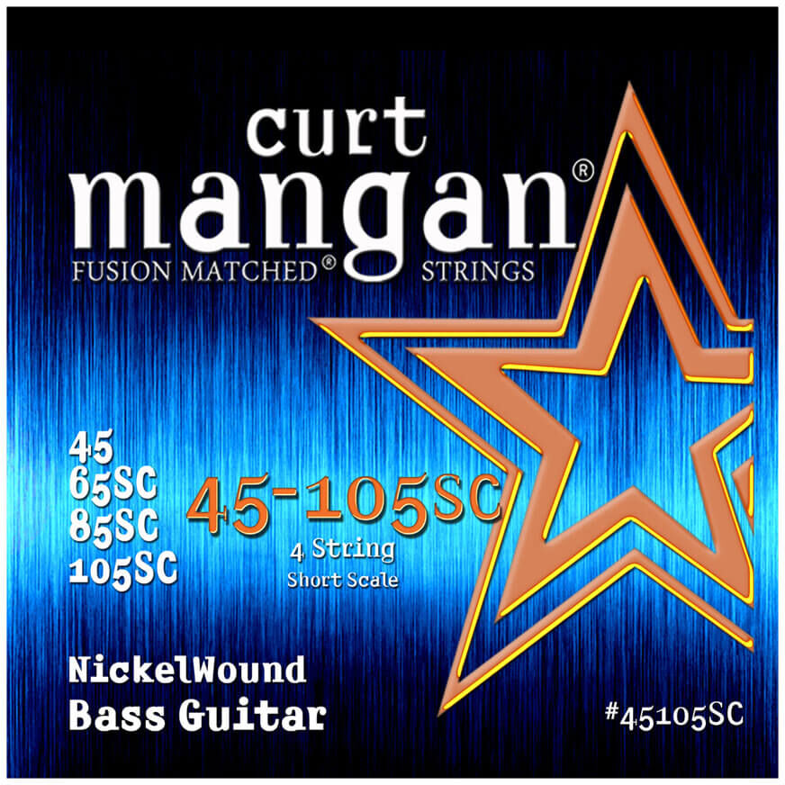 119 Curt Mangan 45105SC Nickel Wound Short Scale elbass-strenger 045-105