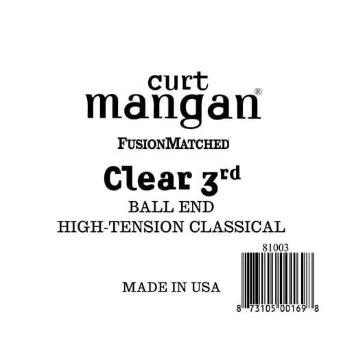 119 Curt Mangan 81003 løs nylon 3rd spansk gitarstreng, ball-end, high-tension