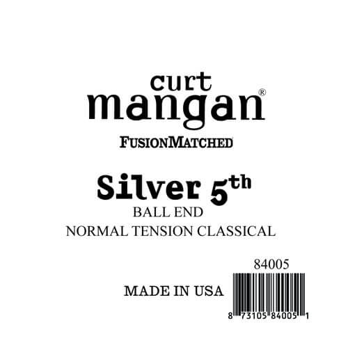 119 Curt Mangan 84005 løs silver-wound 5th spansk gitarstreng, ball-end, normal-tens