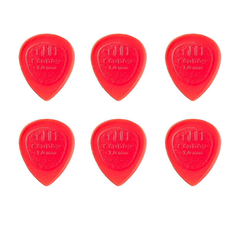 Dunlop Stubby Jazz 1,0 mm plektre (6 stk.)