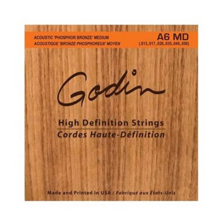 Godin A6 MD gitarstrenger stål, 013-056