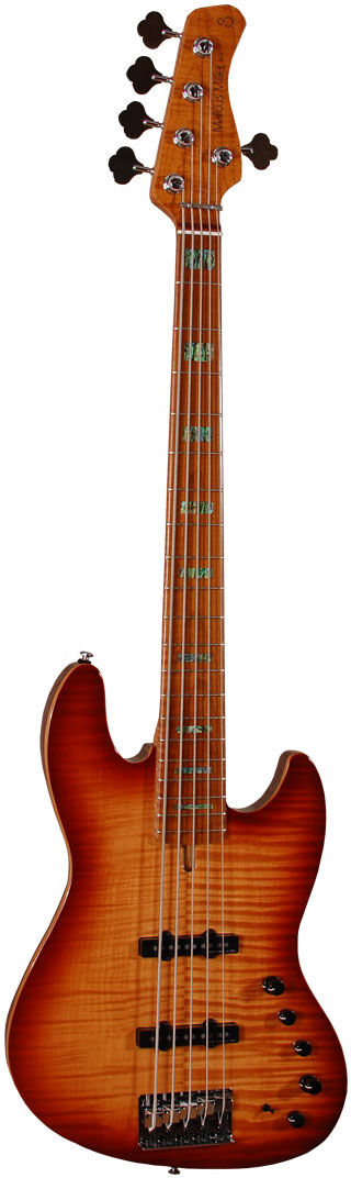 Sire Marcus Miller V10 SWAMP ASH-5 2nd Gen TS el-bass, 5-strenget tabacco sunbur