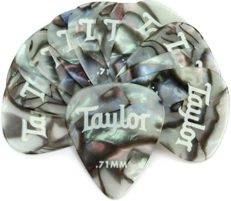 Taylor Celluloid 351 0,71 mm plektre (12 stk) abalone