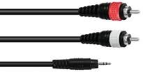 Omnitronic 1x minijack / 2x RCA, 1,5m