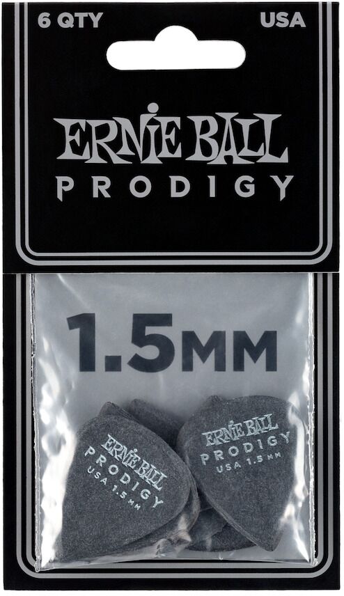 Ernie Ball EB-9199 PRODIGY-PICK-BK-1s 6-pack