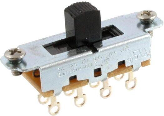 ALLPARTS EP-0261-023 Switchcraft Black On-Off-On Slide Switch