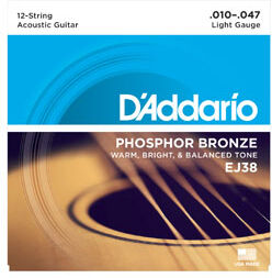 D'Addario EJ38 - Strengesett til 12-strenger (010-047)