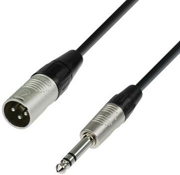 Adam Hall BMV0150 Microphone Cable REAN XLR Male to 6.3 mm Jack Stereo 1.5 m