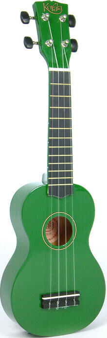 Korala UKS-30-GN soprano ukulele with guitar machine heads, with bag, green