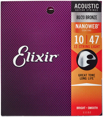 Elixir Nanoweb Light Western 12-Saiter Set