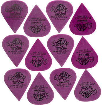 Dunlop Plectrums Tortex Sharp 1,14 12