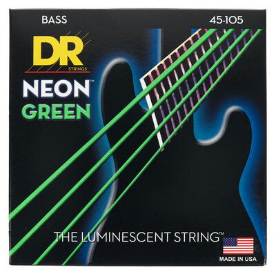 DR Strings NGB-45 HiDef Neon Green Saiten für E-Bass