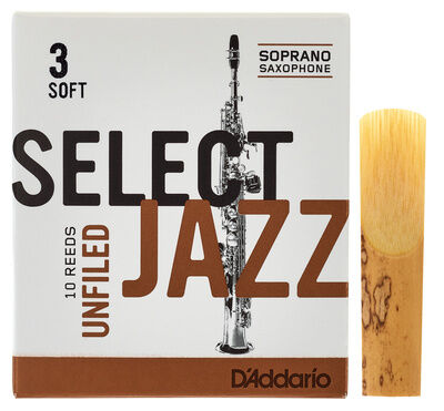 DAddario Woodwinds Select Jazz Unfiled Soprano 3S