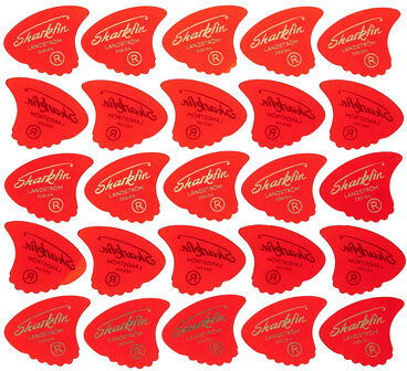 Sharkfin Pick Goldprint Soft Red 25