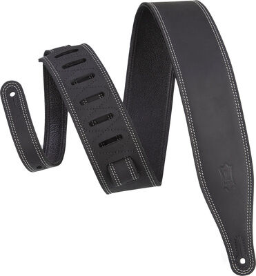 Levys Pull-up Leather Strap 2,5""BK